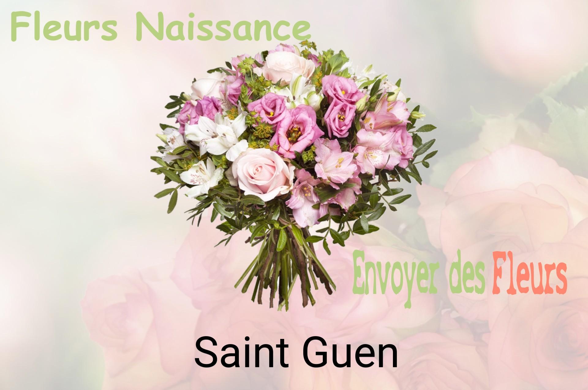 Bouquet de fleurs de naissance livré à Saint-Guen